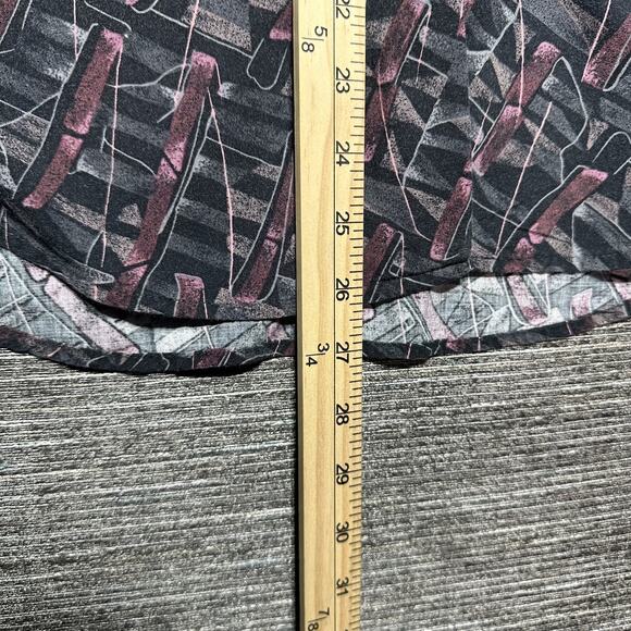 Impressions of California Shirt Women's L Black Short Sleeve Button Up Vintage - Picture 7 of 11